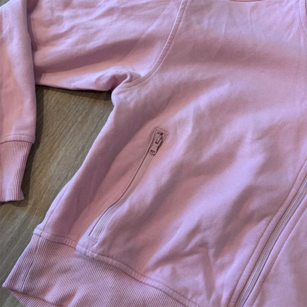Old Navy Active Hoodie Girls XL 14-16 Light Pink Full Zip Zip Pockets